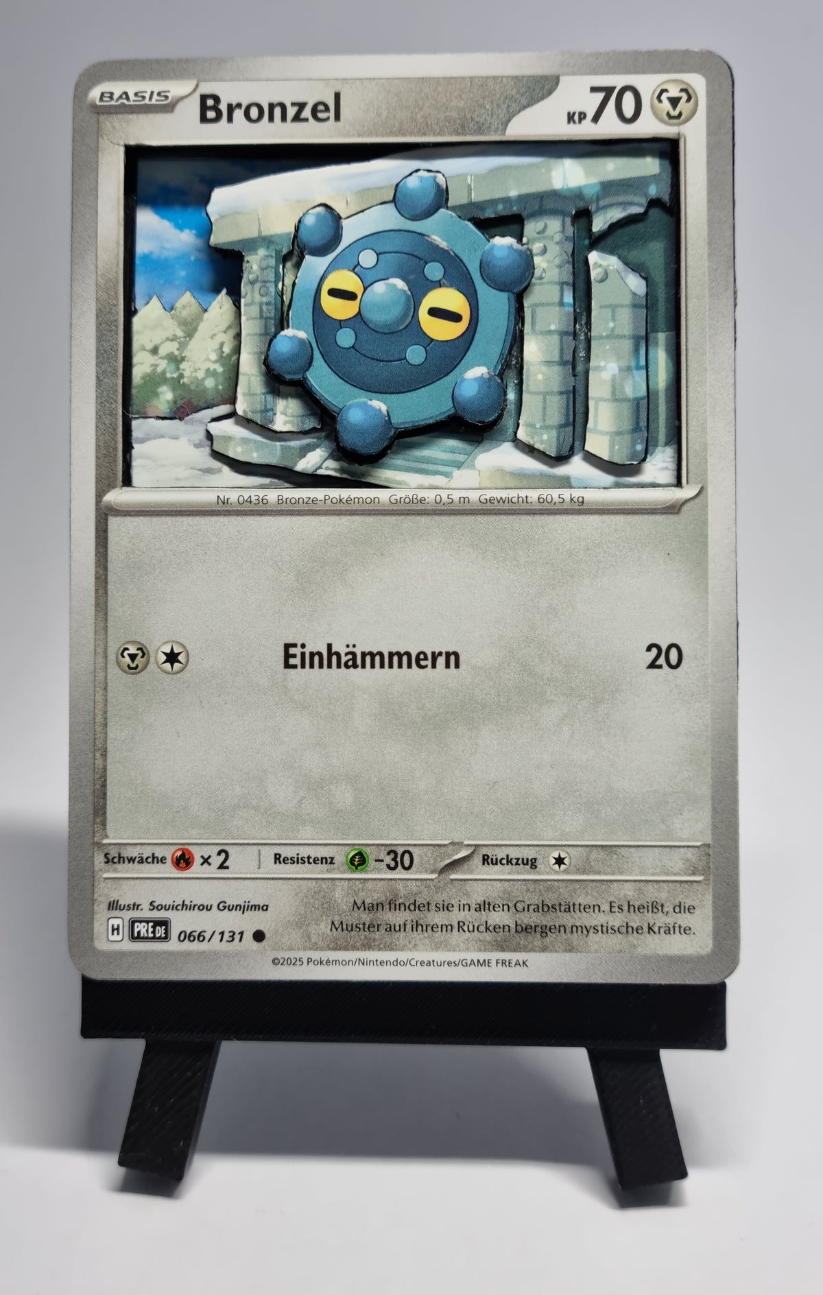 Shadowbox Pokémon TCG – [Bronzel] | Handmade Art