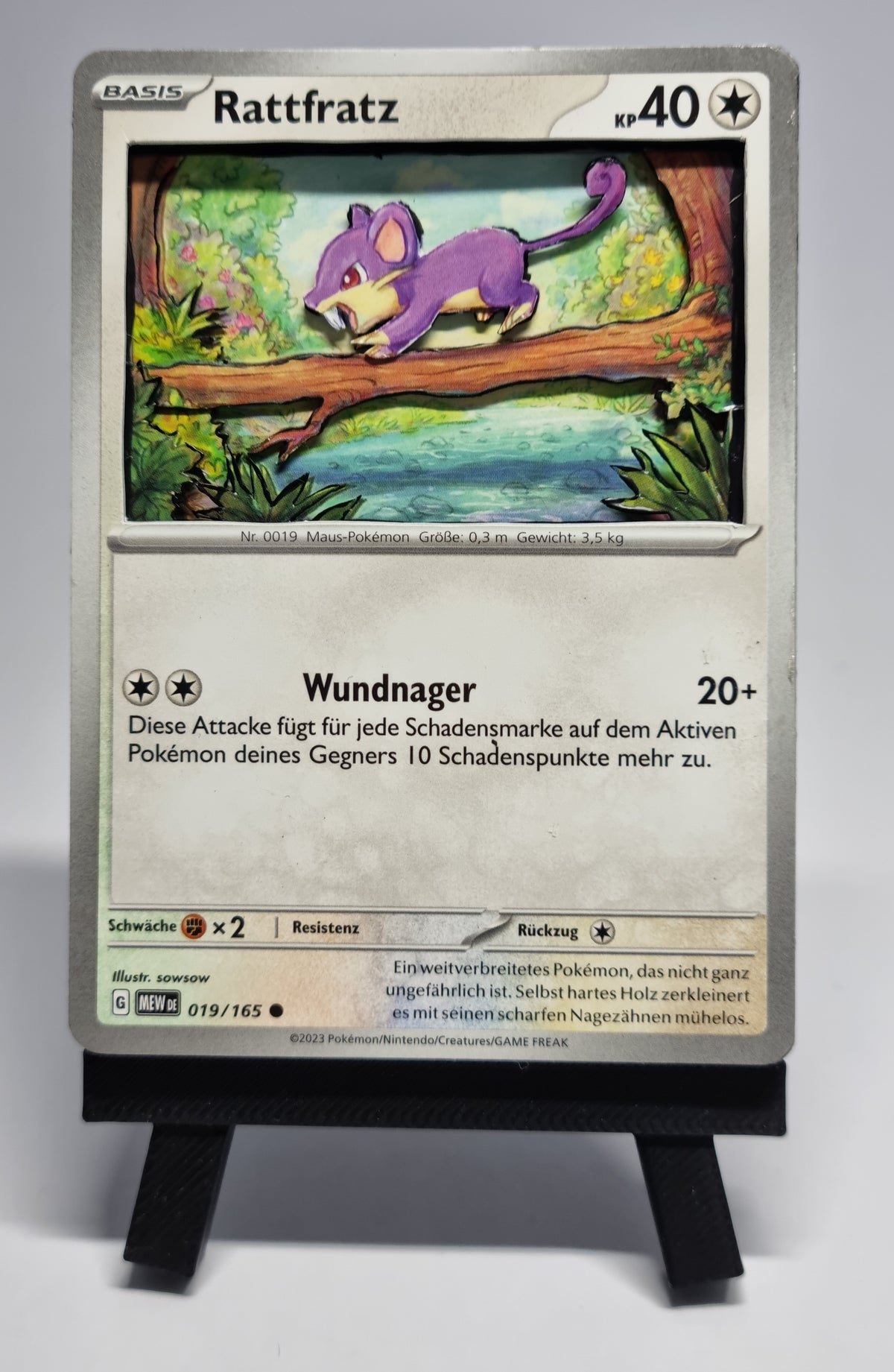 Shadowbox Pokémon TCG – [Rattfratz] | Handmade Art