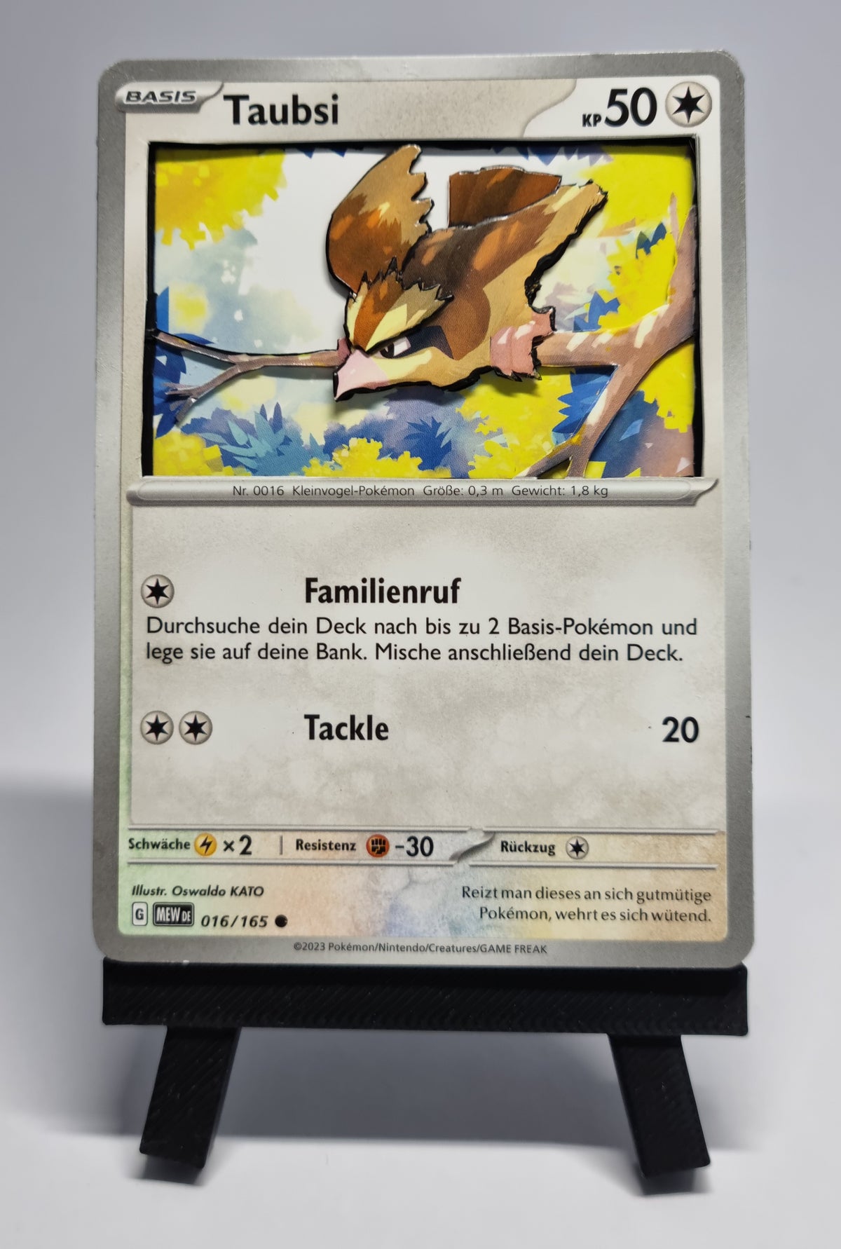 Shadowbox Pokémon TCG – [Taubsi] | Handmade Art