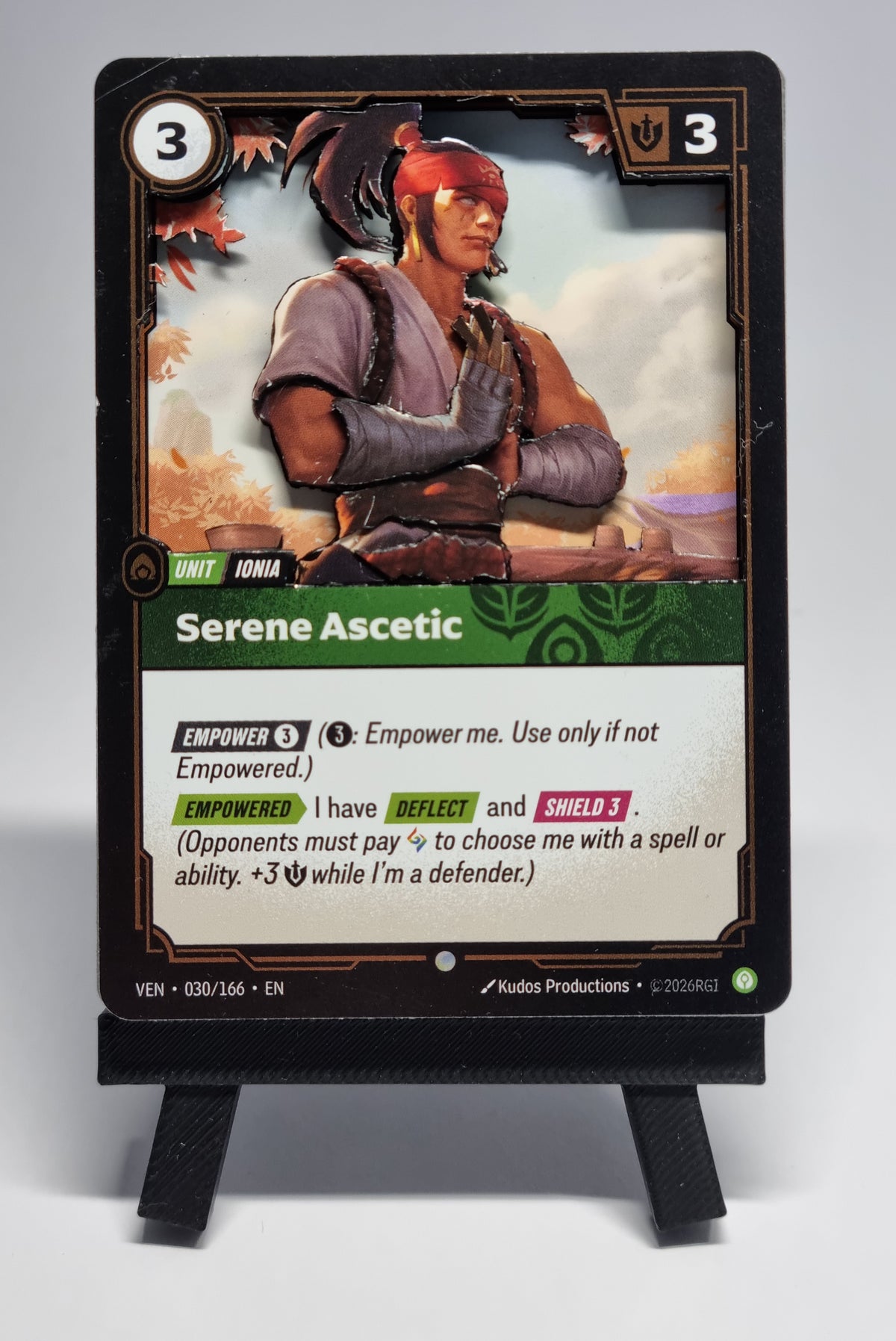 Shadowbox Riftbound TCG – [Serene Ascetic] | Handmade Art