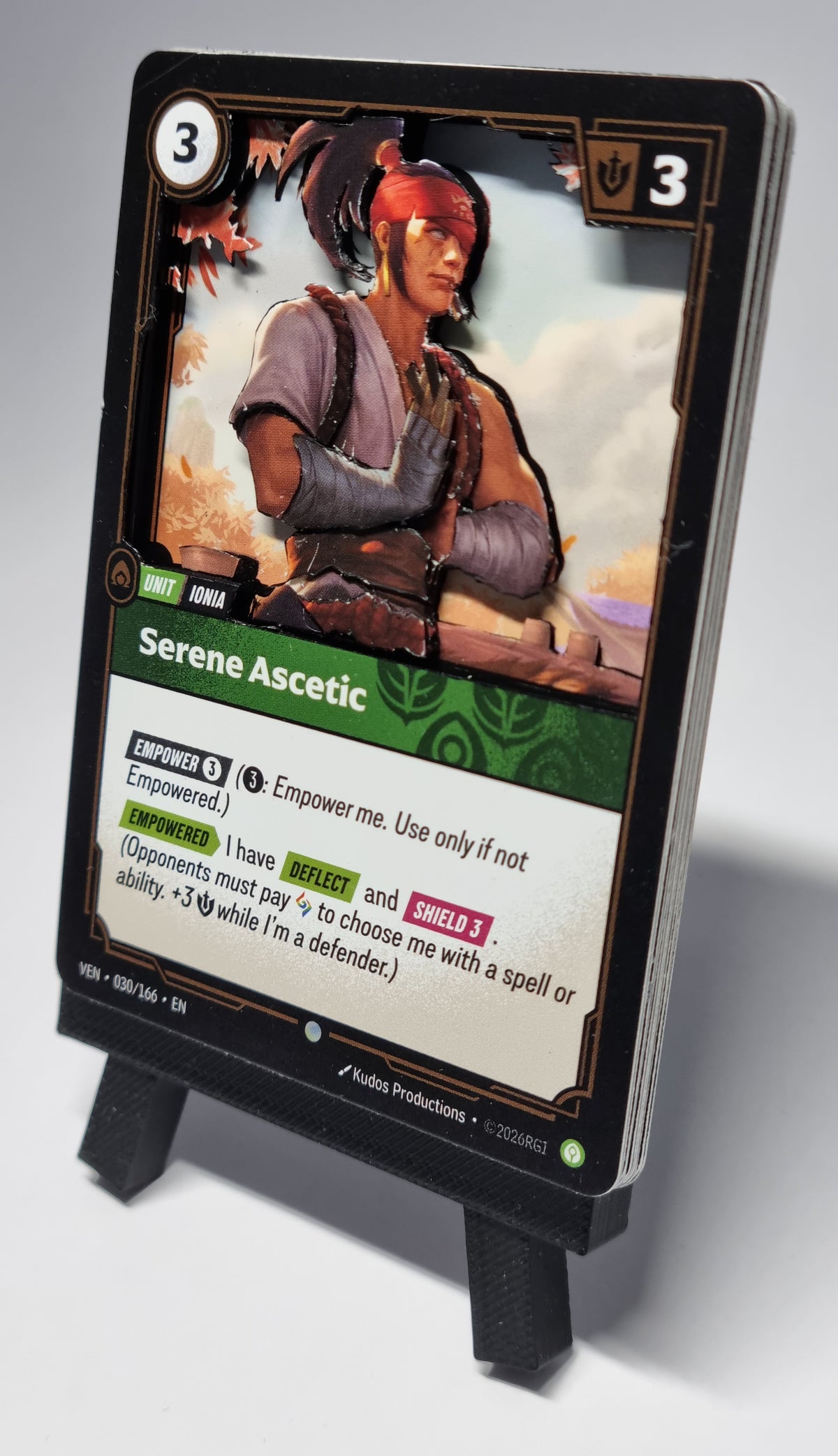 Shadowbox Riftbound TCG – [Serene Ascetic] | Handmade Art