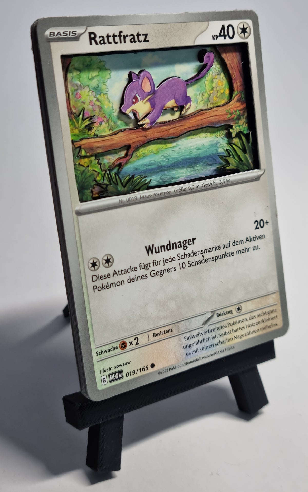 Shadowbox Pokémon TCG – [Rattfratz] | Handmade Art