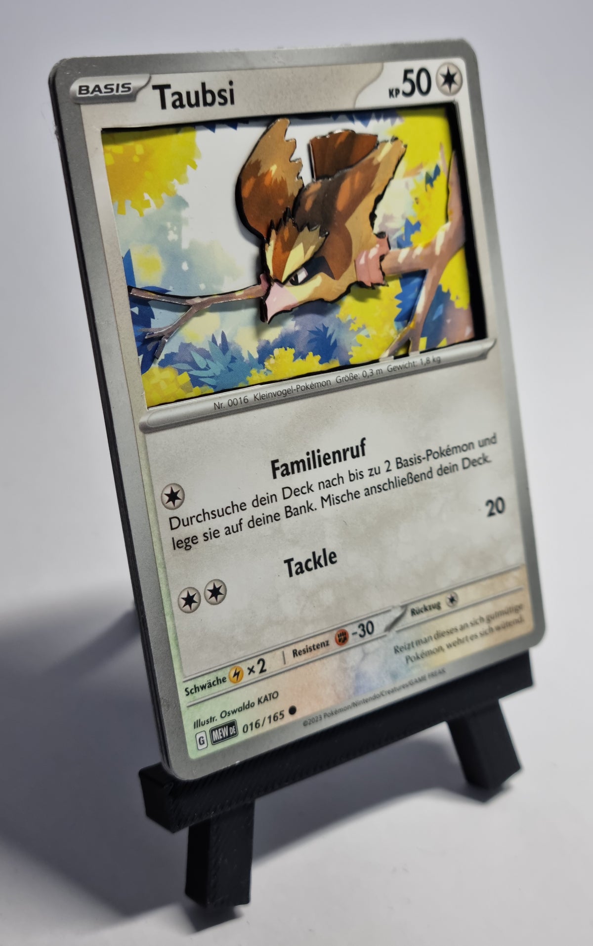 Shadowbox Pokémon TCG – [Taubsi] | Handmade Art