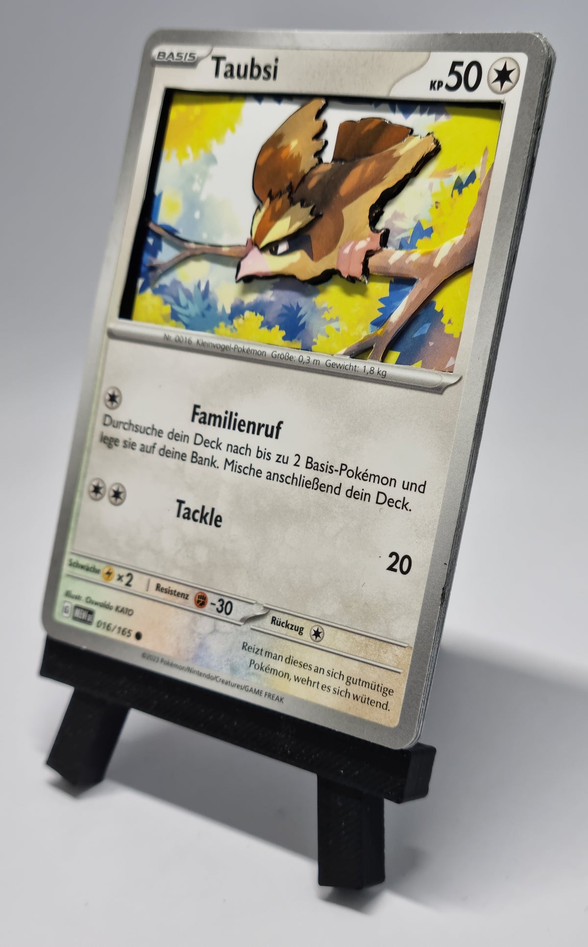 Shadowbox Pokémon TCG – [Taubsi] | Handmade Art