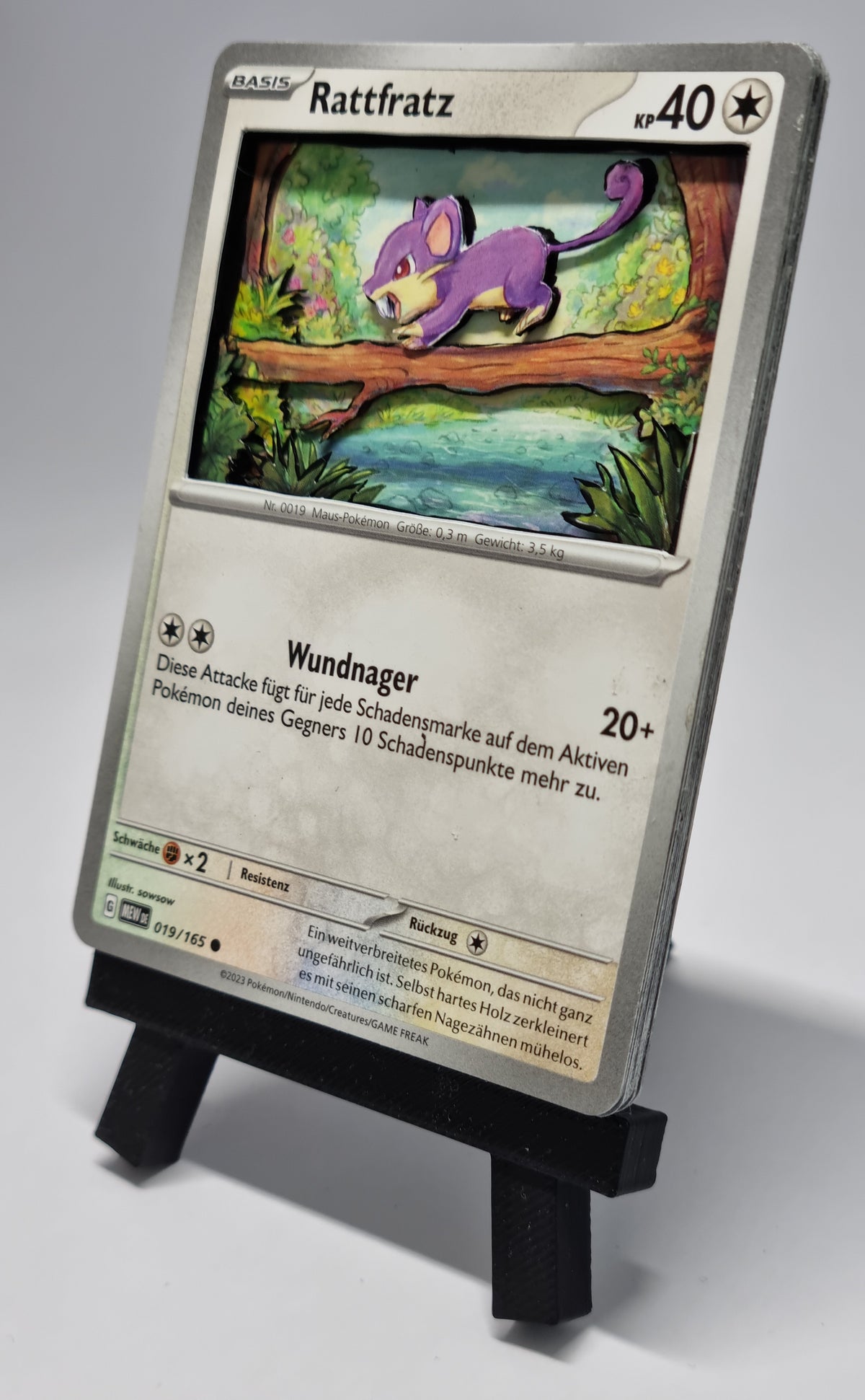 Shadowbox Pokémon TCG – [Rattfratz] | Handmade Art