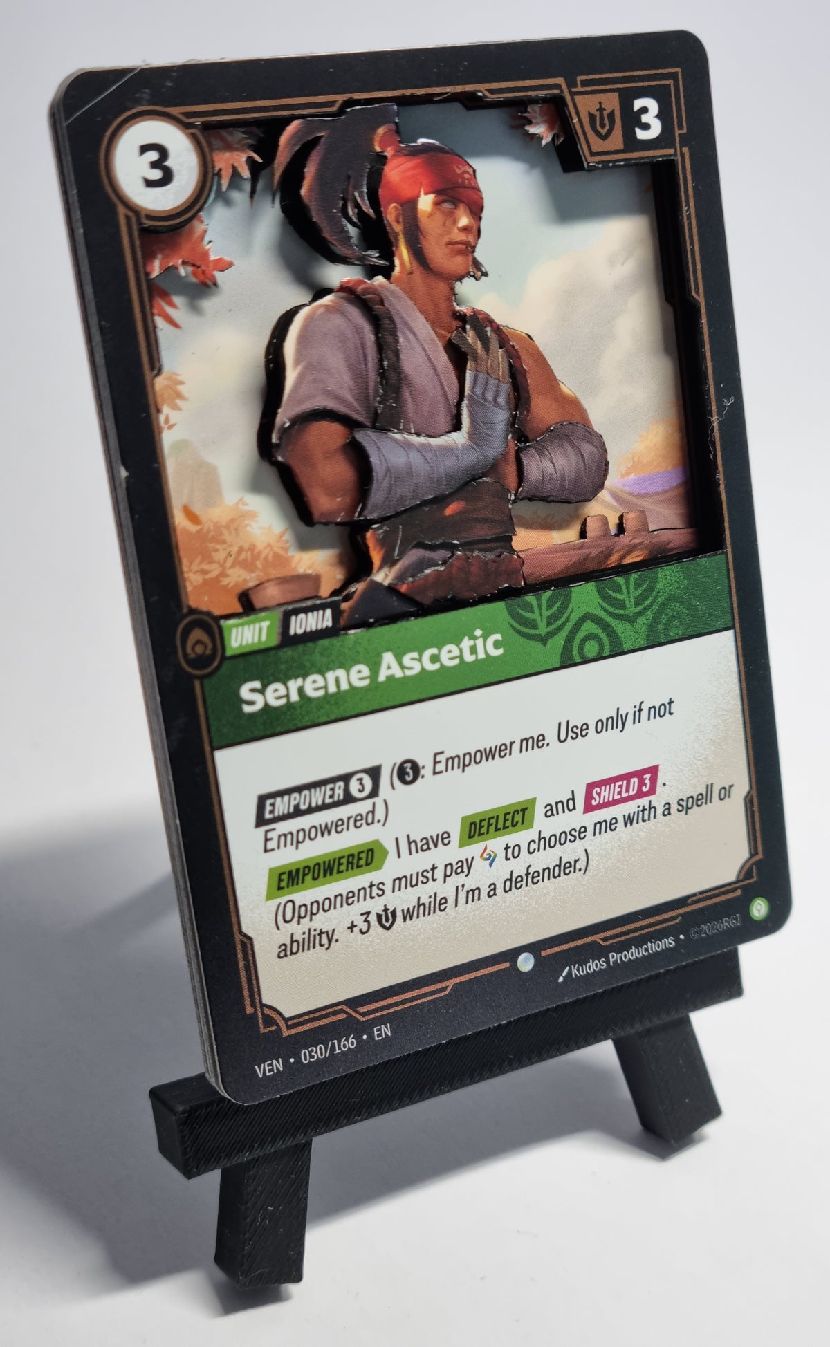 Shadowbox Riftbound TCG – [Serene Ascetic] | Handmade Art