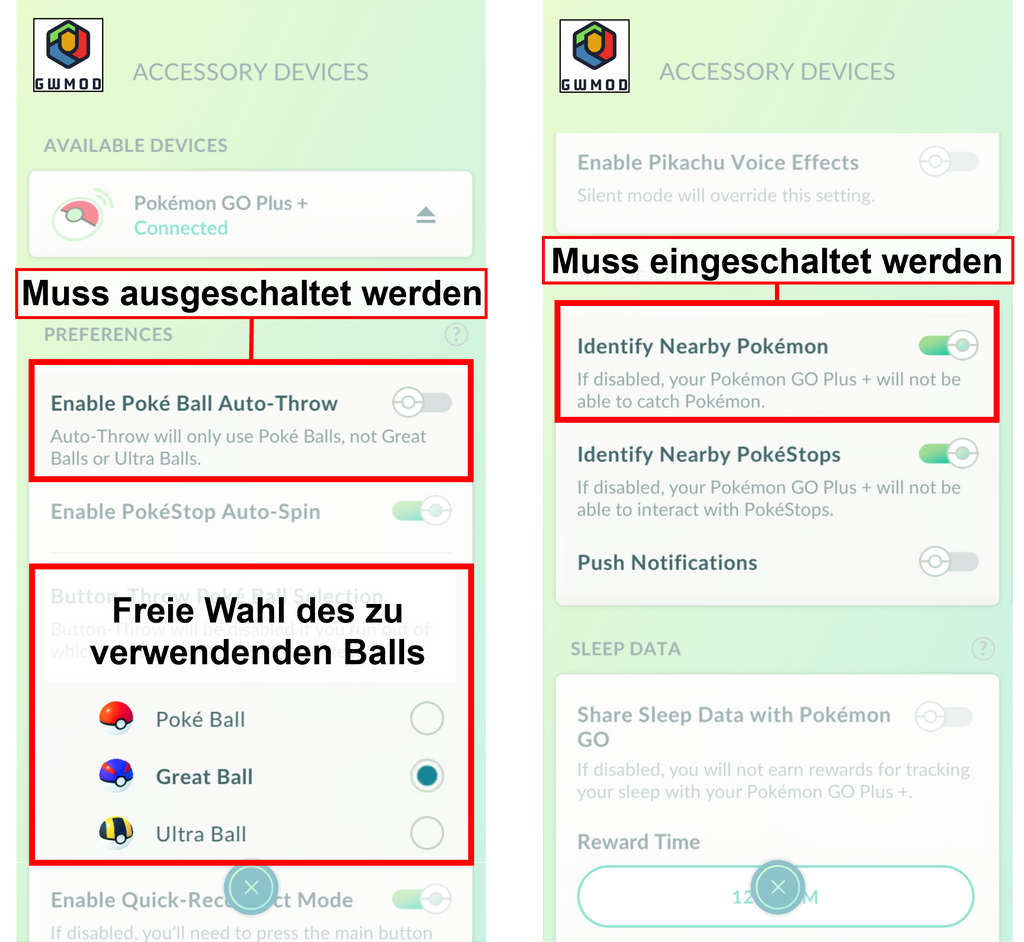 Modifiziertes Pokémon GO Plus+ | Luxusball Edition