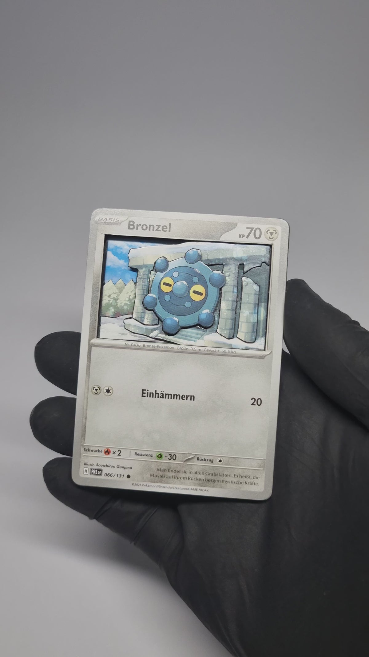 Shadowbox Pokémon TCG – [Bronzel] | Handmade Art