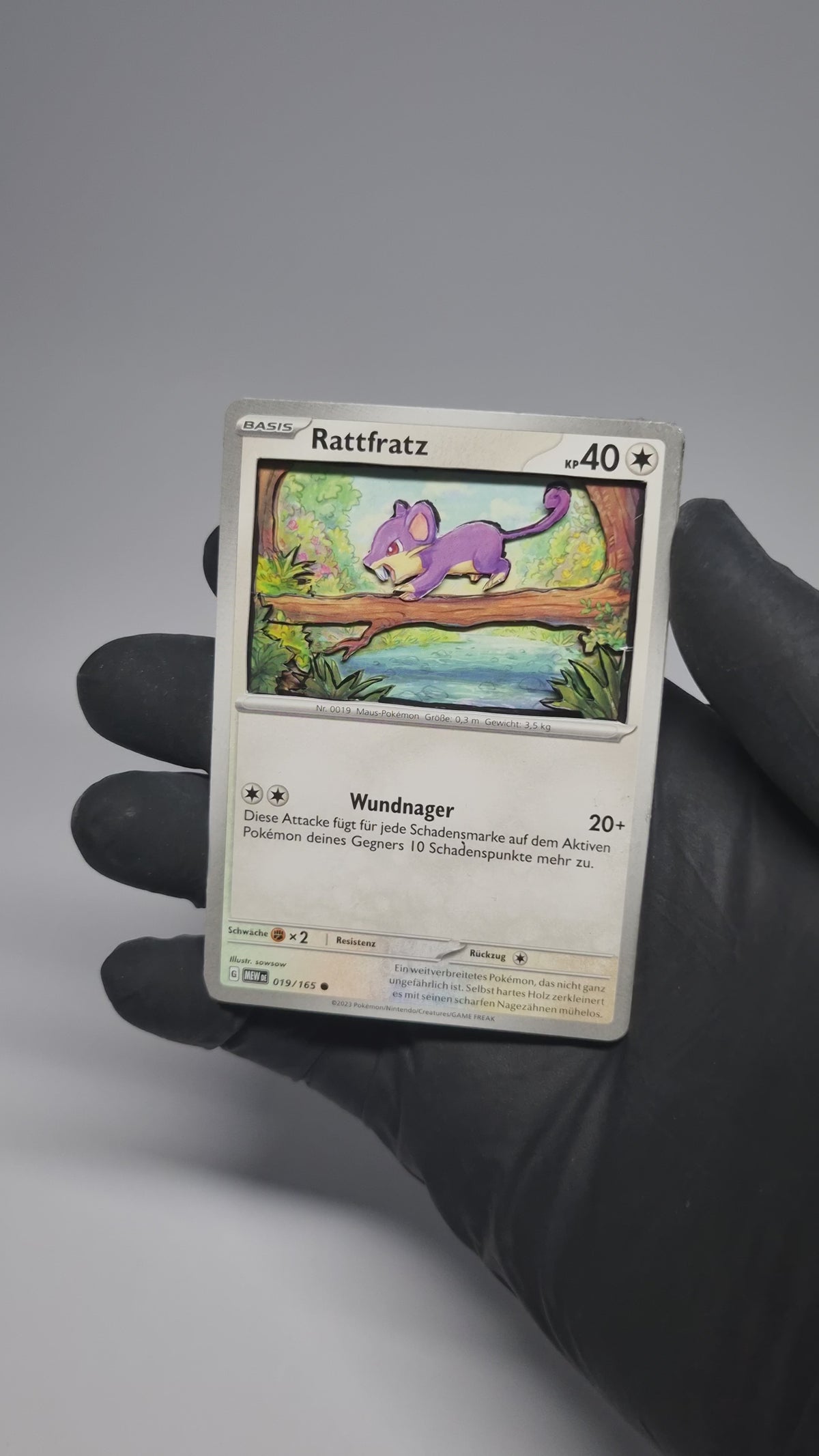 Shadowbox Pokémon TCG – [Rattfratz] | Handmade Art