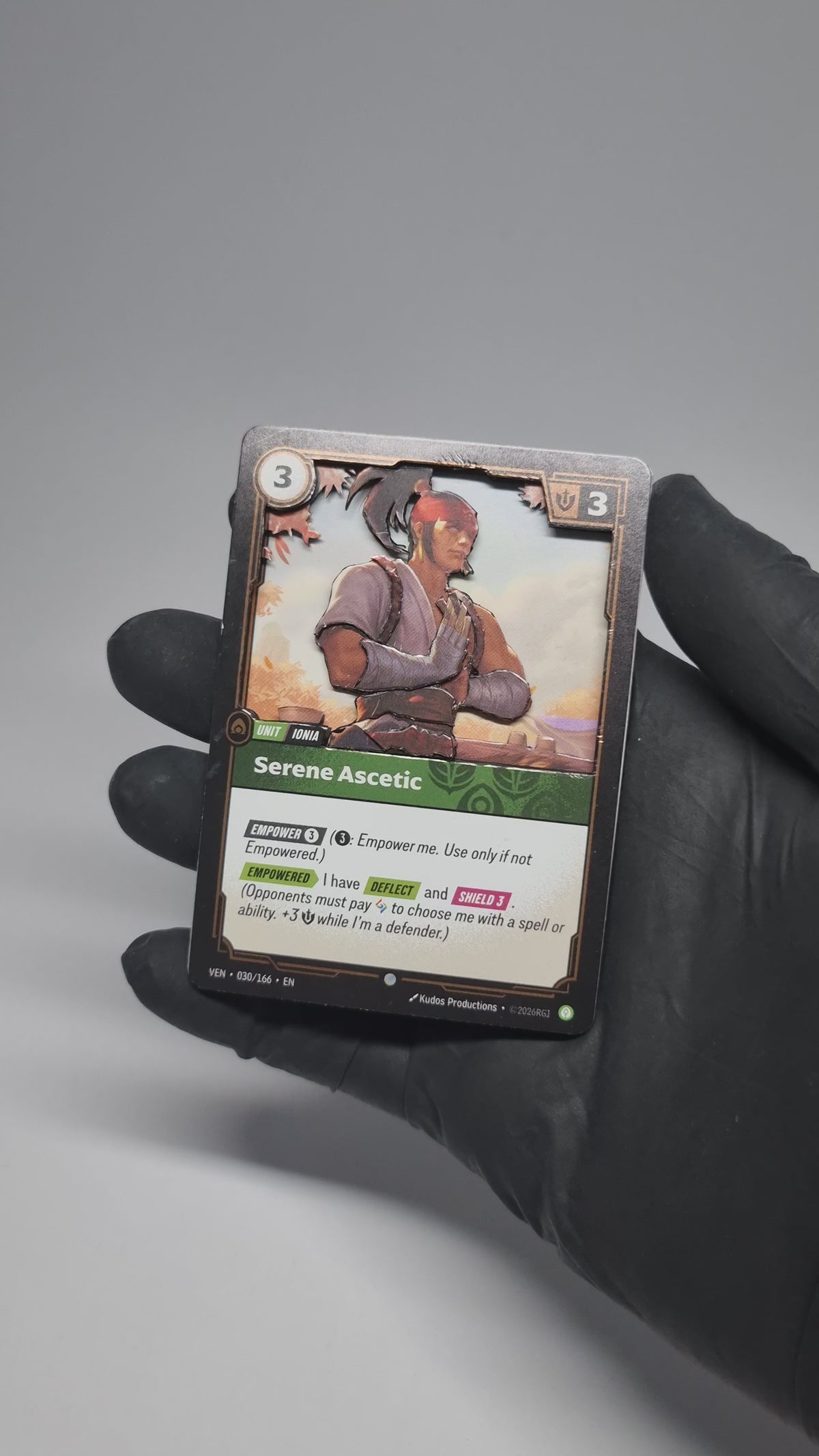 Shadowbox Riftbound TCG – [Serene Ascetic] | Handmade Art